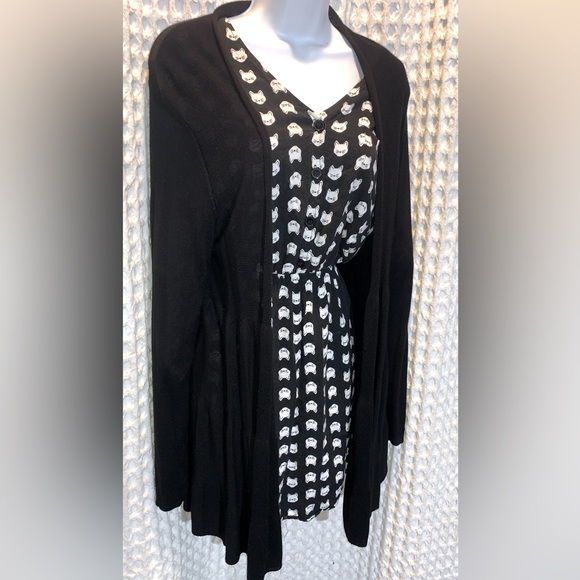 Liz Claiborne Shirred Open Front Cardigan - Picture 3 of 7